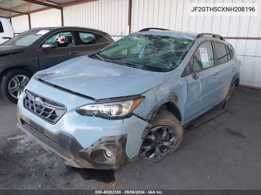 2022 Subaru Crosstrek Sport VIN: JF2GTHSCXNH208196 Lot: 40282330