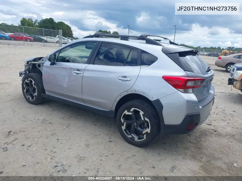 2022 Subaru Crosstrek Limited VIN: JF2GTHNC1NH273756 Lot: 40324507