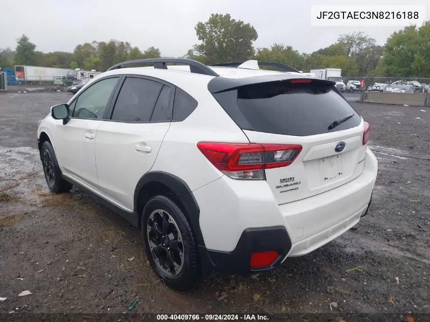 2022 Subaru Crosstrek Premium VIN: JF2GTAEC3N8216188 Lot: 40409766