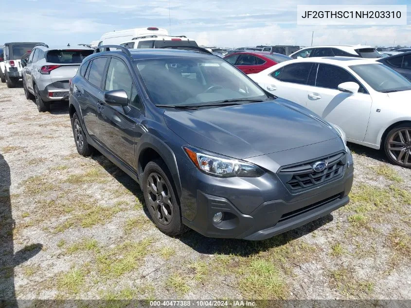 2022 Subaru Crosstrek Sport VIN: JF2GTHSC1NH203310 Lot: 40477388