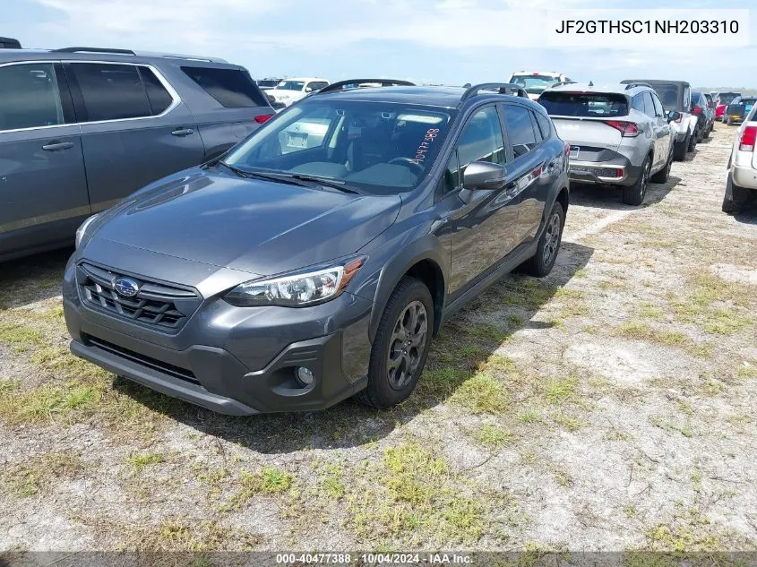 2022 Subaru Crosstrek Sport VIN: JF2GTHSC1NH203310 Lot: 40477388