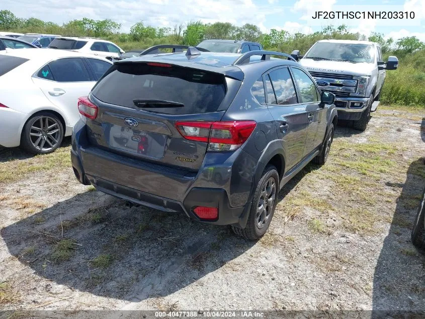 2022 Subaru Crosstrek Sport VIN: JF2GTHSC1NH203310 Lot: 40477388