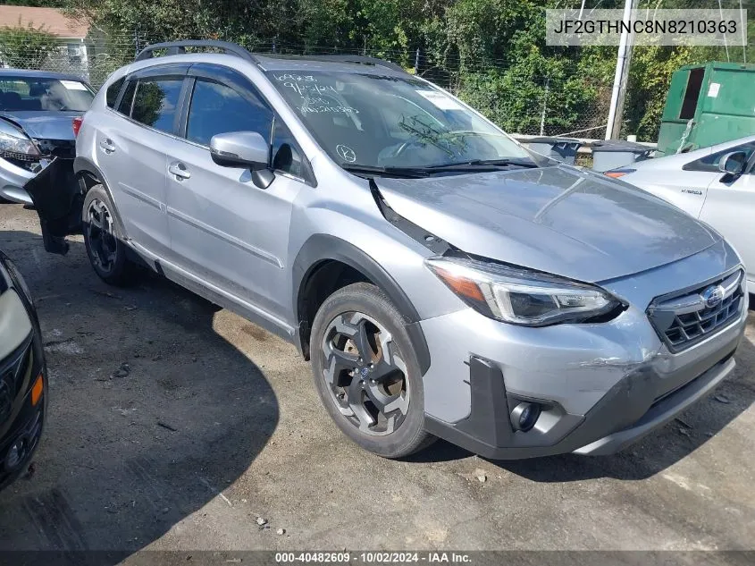 2022 Subaru Crosstrek Limited VIN: JF2GTHNC8N8210363 Lot: 40482609