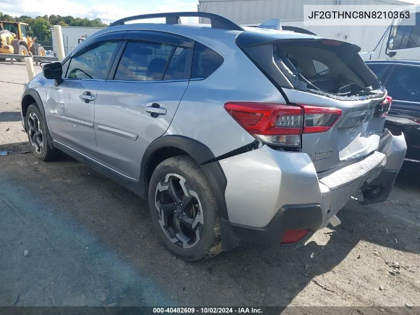 2022 Subaru Crosstrek Limited VIN: JF2GTHNC8N8210363 Lot: 40482609