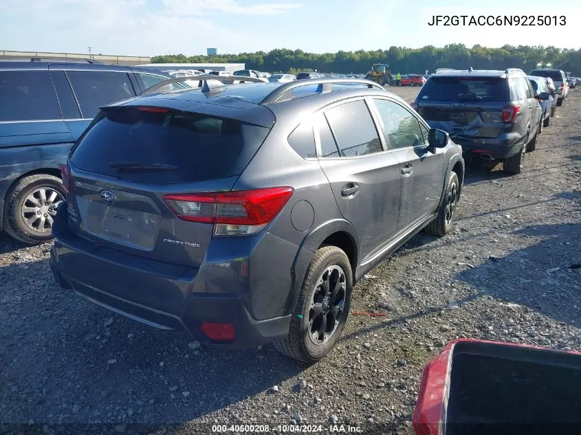 2022 Subaru Crosstrek Premium VIN: JF2GTACC6N9225013 Lot: 40500208