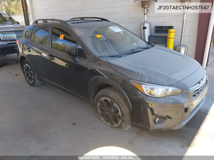 2022 Subaru Crosstrek Premium VIN: JF2GTAEC1NH257547 Lot: 40510629