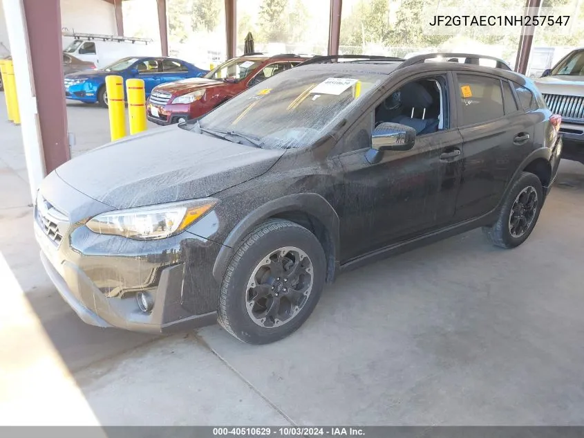 2022 Subaru Crosstrek Premium VIN: JF2GTAEC1NH257547 Lot: 40510629