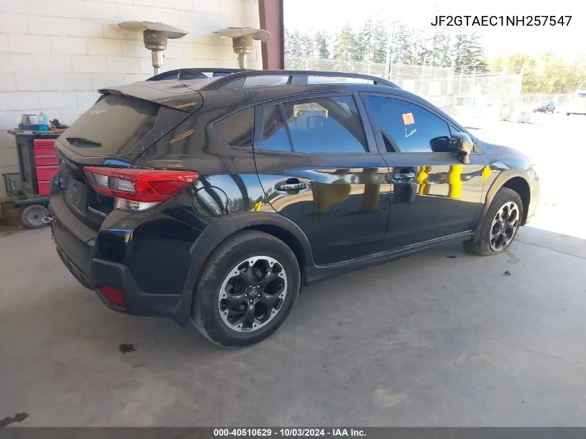 2022 Subaru Crosstrek Premium VIN: JF2GTAEC1NH257547 Lot: 40510629