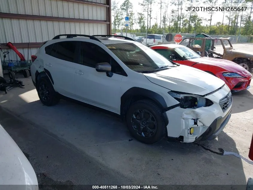 2022 Subaru Crosstrek Sport VIN: JF2GTHSC5NH265647 Lot: 40511268