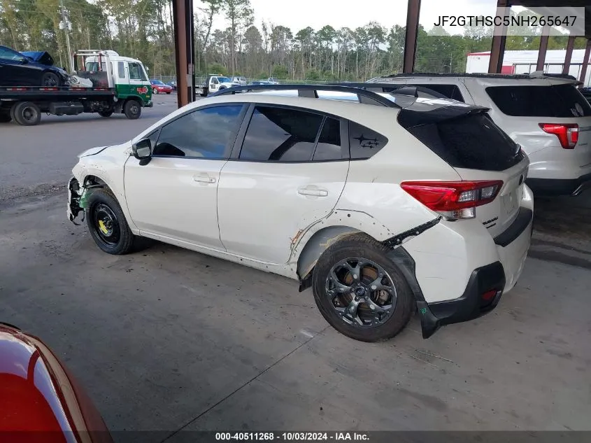 2022 Subaru Crosstrek Sport VIN: JF2GTHSC5NH265647 Lot: 40511268