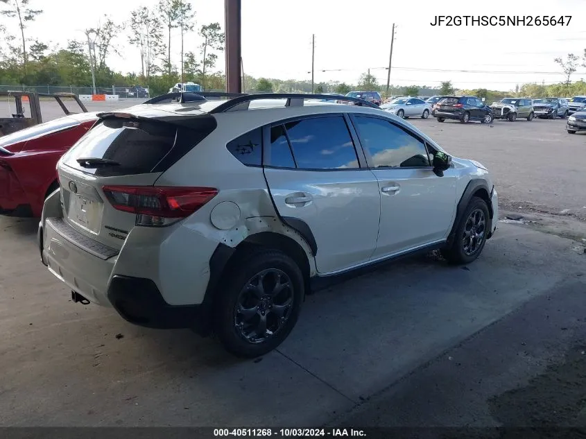 2022 Subaru Crosstrek Sport VIN: JF2GTHSC5NH265647 Lot: 40511268