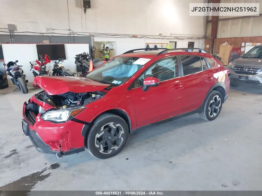 2022 Subaru Crosstrek Limited VIN: JF2GTHMC2NH251962 Lot: 40519531