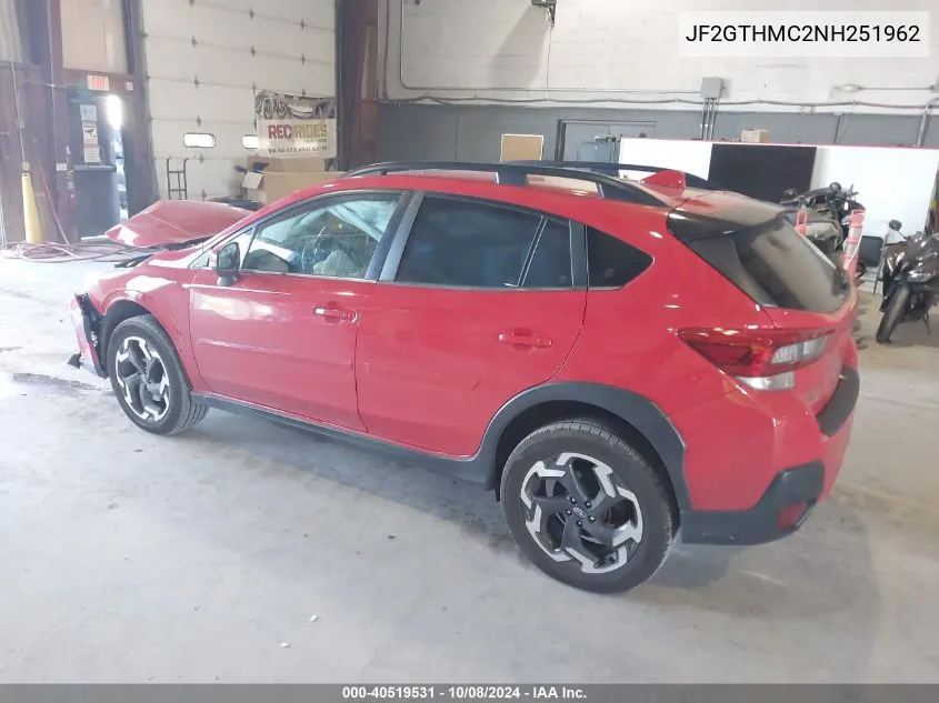 2022 Subaru Crosstrek Limited VIN: JF2GTHMC2NH251962 Lot: 40519531