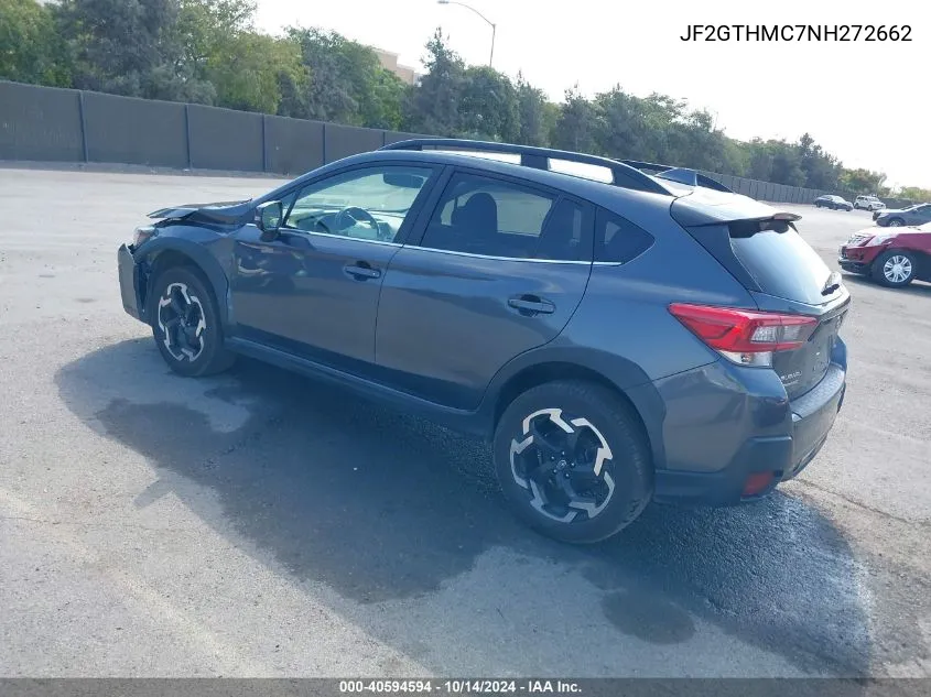 2022 Subaru Crosstrek Limited VIN: JF2GTHMC7NH272662 Lot: 40594594