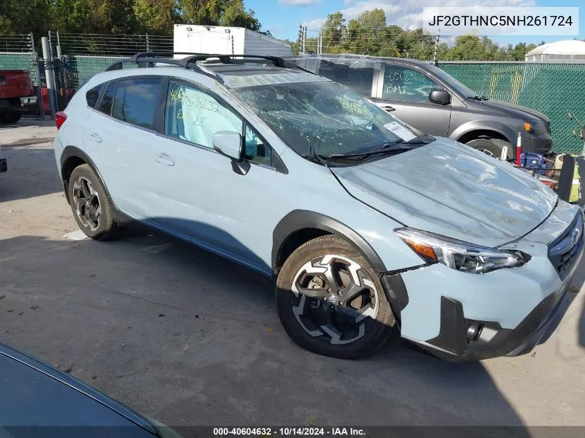 2022 Subaru Crosstrek Limited VIN: JF2GTHNC5NH261724 Lot: 40604632