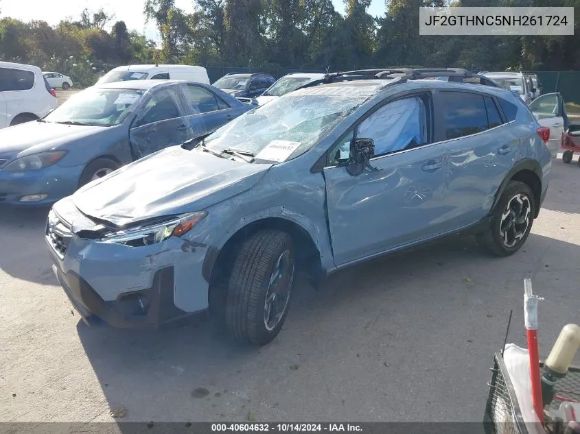 2022 Subaru Crosstrek Limited VIN: JF2GTHNC5NH261724 Lot: 40604632