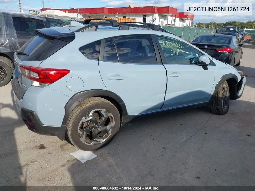 2022 Subaru Crosstrek Limited VIN: JF2GTHNC5NH261724 Lot: 40604632