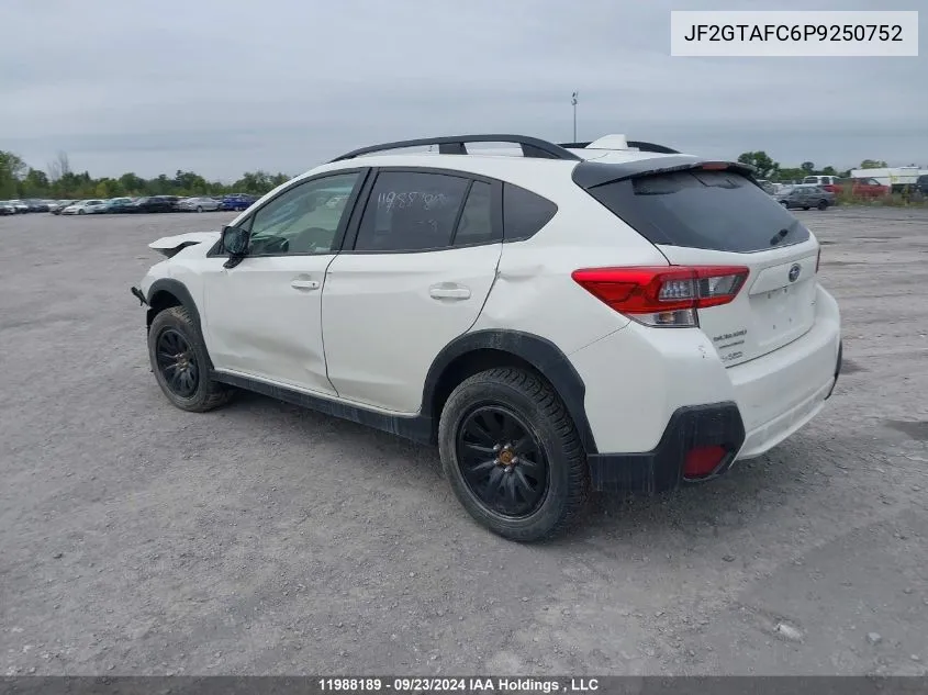 2023 Subaru Crosstrek VIN: JF2GTAFC6P9250752 Lot: 11988189