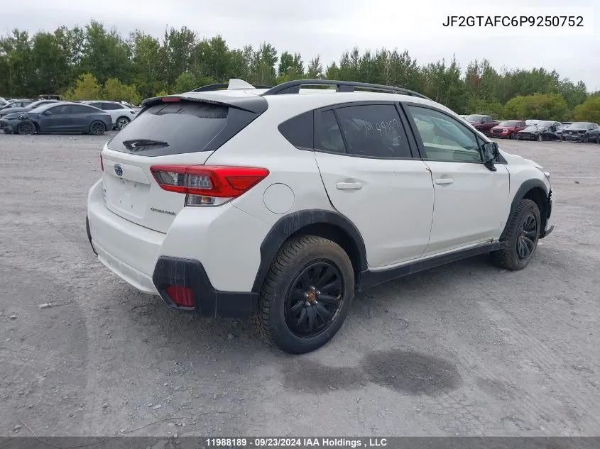 2023 Subaru Crosstrek VIN: JF2GTAFC6P9250752 Lot: 11988189