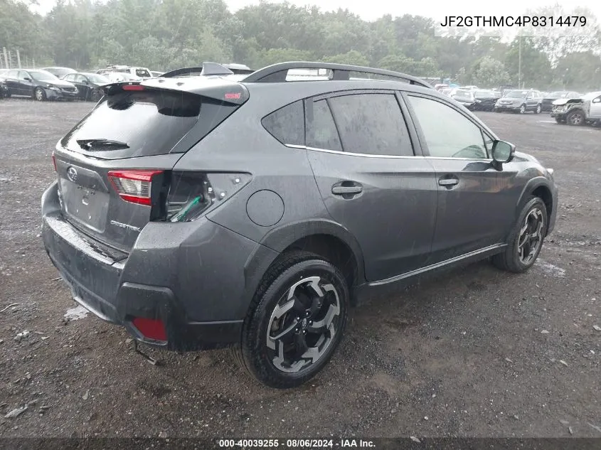 2023 Subaru Crosstrek Limited VIN: JF2GTHMC4P8314479 Lot: 40039255