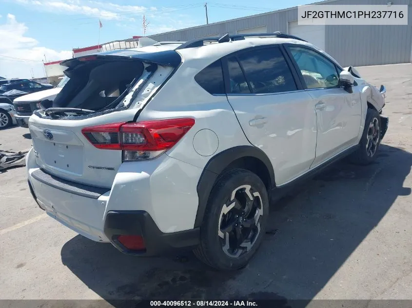 2023 Subaru Crosstrek Limited VIN: JF2GTHMC1PH237716 Lot: 40096512