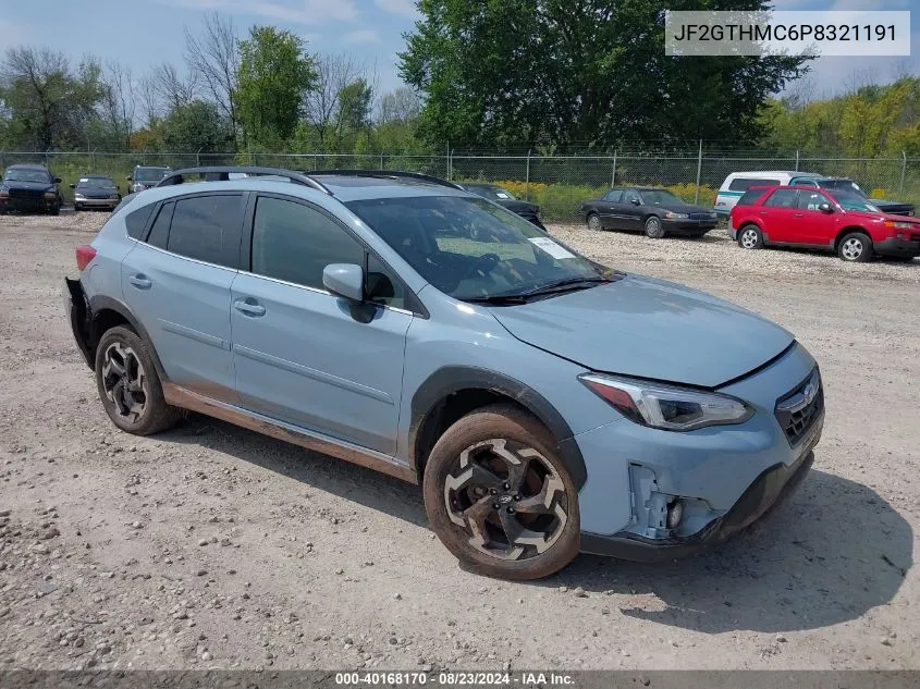 2023 Subaru Crosstrek Limited VIN: JF2GTHMC6P8321191 Lot: 40168170