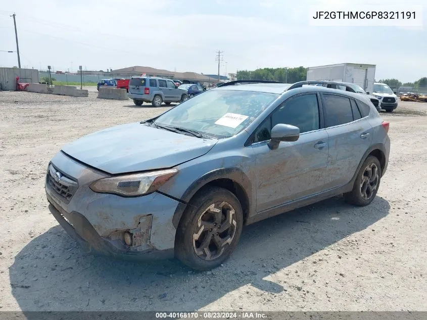 2023 Subaru Crosstrek Limited VIN: JF2GTHMC6P8321191 Lot: 40168170