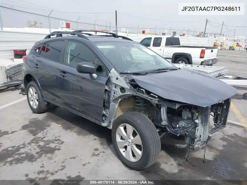 2023 Subaru Crosstrek VIN: JF2GTAAC7PG248611 Lot: 40170114