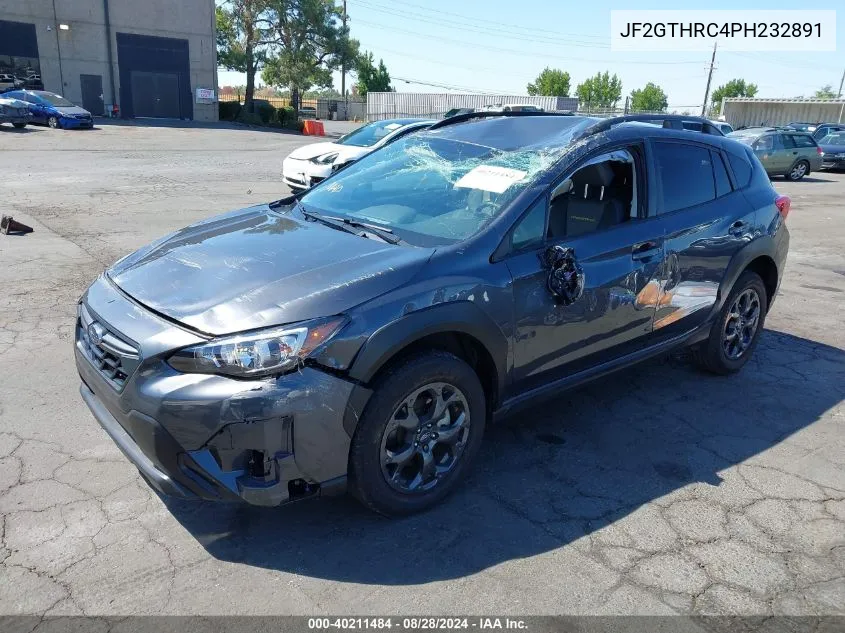 2023 Subaru Crosstrek Sport VIN: JF2GTHRC4PH232891 Lot: 40211484