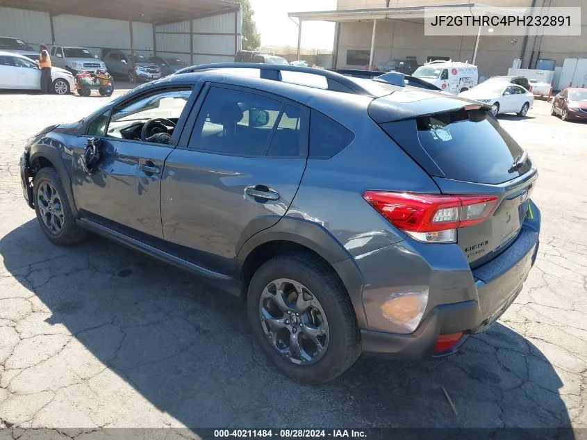 2023 Subaru Crosstrek Sport VIN: JF2GTHRC4PH232891 Lot: 40211484