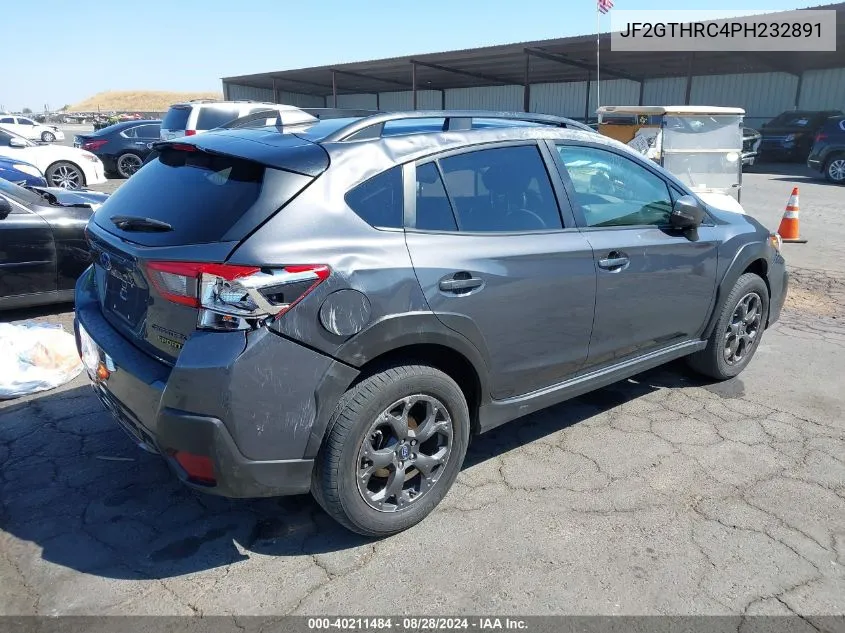 2023 Subaru Crosstrek Sport VIN: JF2GTHRC4PH232891 Lot: 40211484