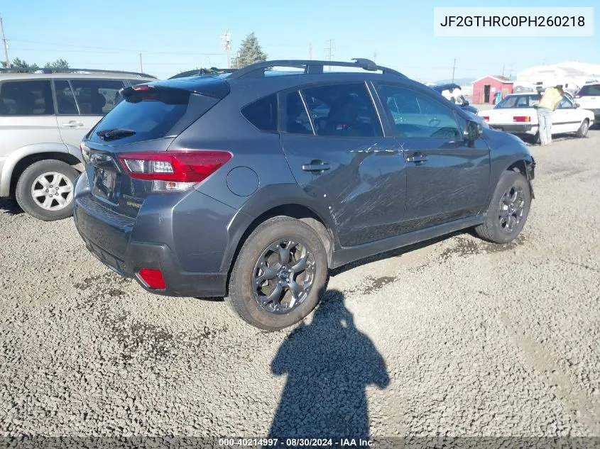 JF2GTHRC0PH260218 2023 Subaru Crosstrek Sport