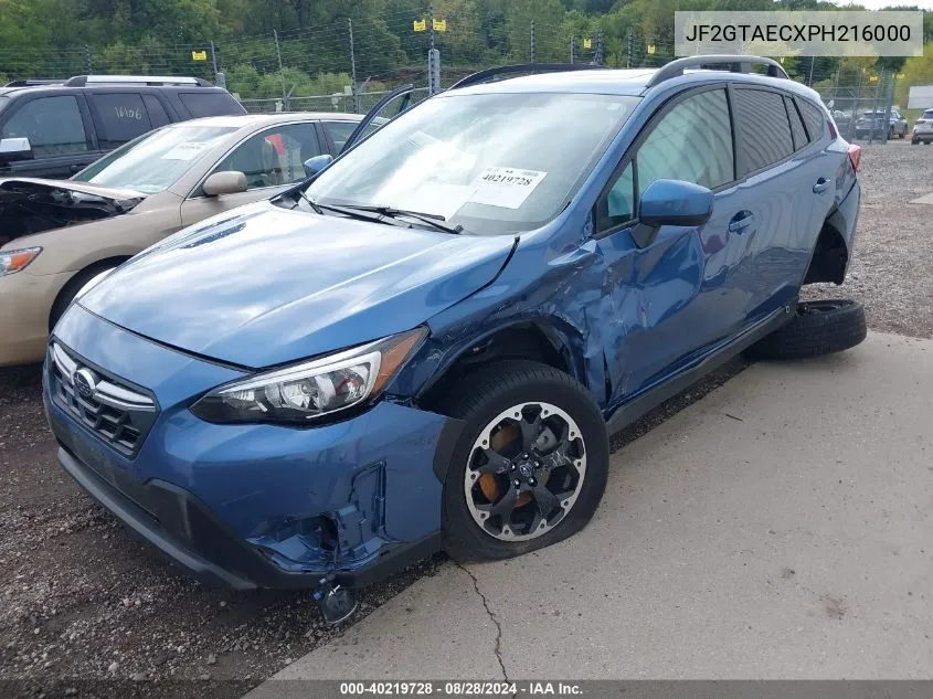 2023 Subaru Crosstrek Premium VIN: JF2GTAECXPH216000 Lot: 40219728