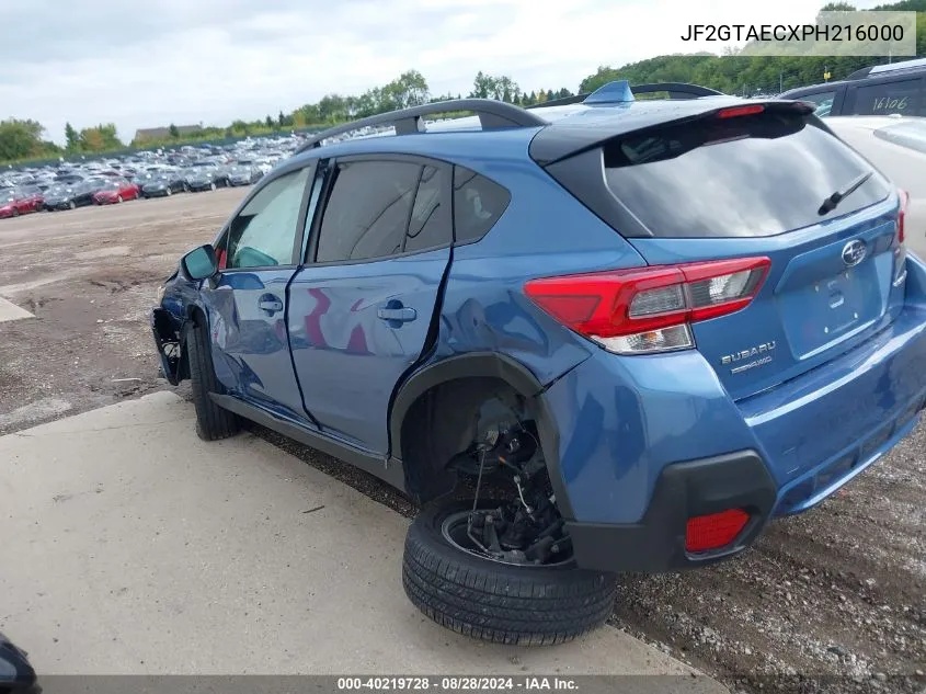 2023 Subaru Crosstrek Premium VIN: JF2GTAECXPH216000 Lot: 40219728