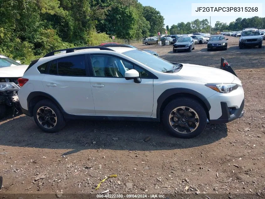 2023 Subaru Crosstrek Premium VIN: JF2GTAPC3P8315268 Lot: 40222380