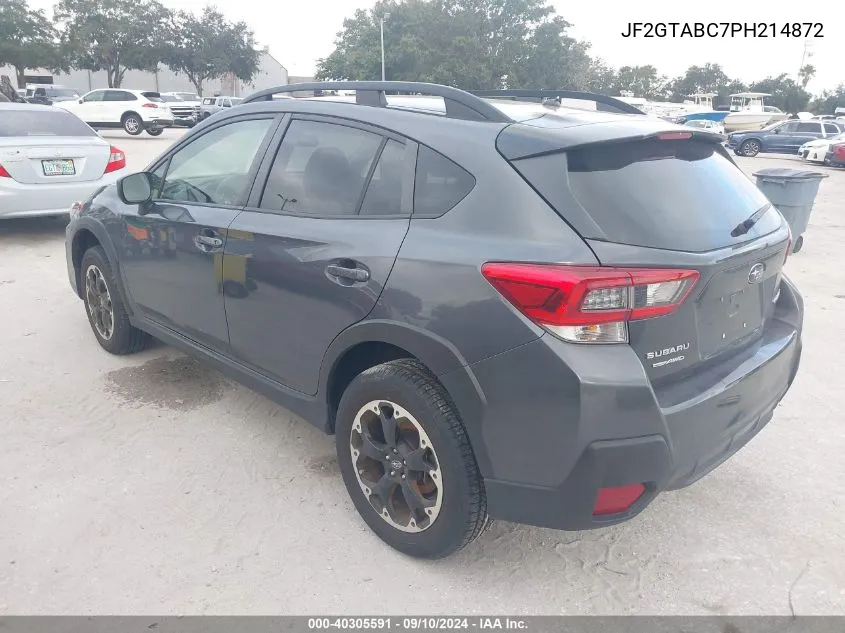 2023 Subaru Crosstrek VIN: JF2GTABC7PH214872 Lot: 40305591