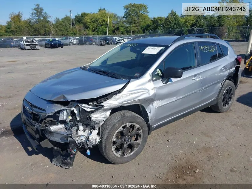 2023 Subaru Crosstrek VIN: JF2GTABC4PH243746 Lot: 40318664