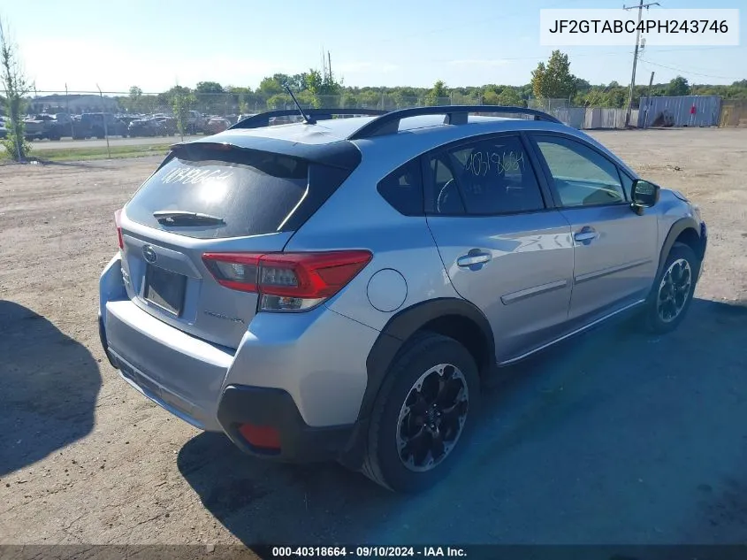 2023 Subaru Crosstrek VIN: JF2GTABC4PH243746 Lot: 40318664