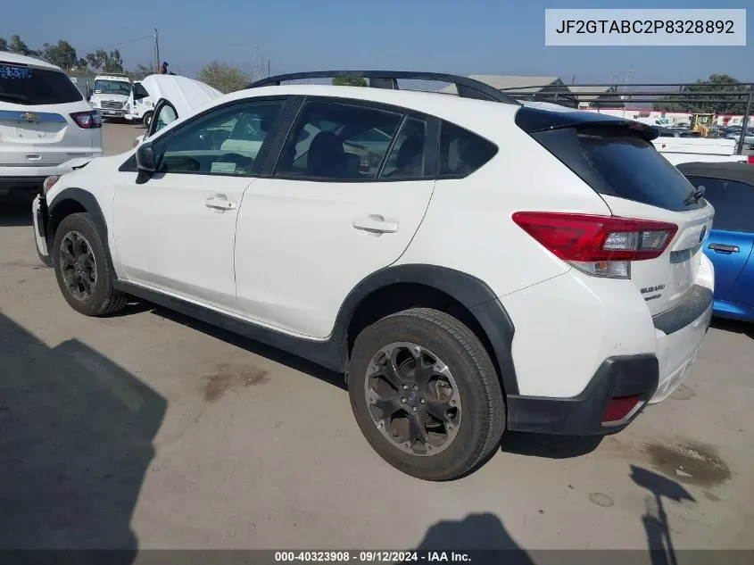 2023 Subaru Crosstrek VIN: JF2GTABC2P8328892 Lot: 40323908