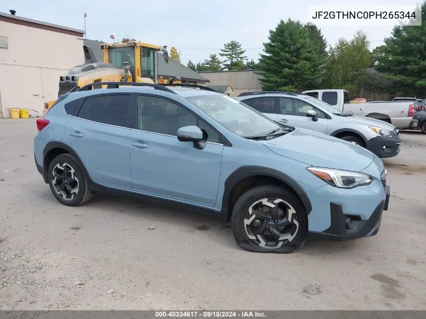 2023 Subaru Crosstrek Limited VIN: JF2GTHNC0PH265344 Lot: 40334617