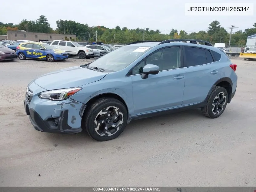 2023 Subaru Crosstrek Limited VIN: JF2GTHNC0PH265344 Lot: 40334617