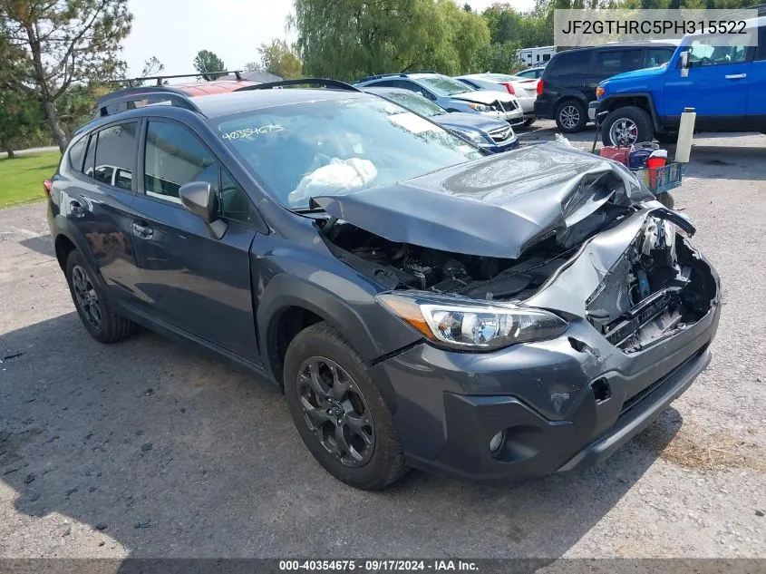 2023 Subaru Crosstrek Sport VIN: JF2GTHRC5PH315522 Lot: 40354675