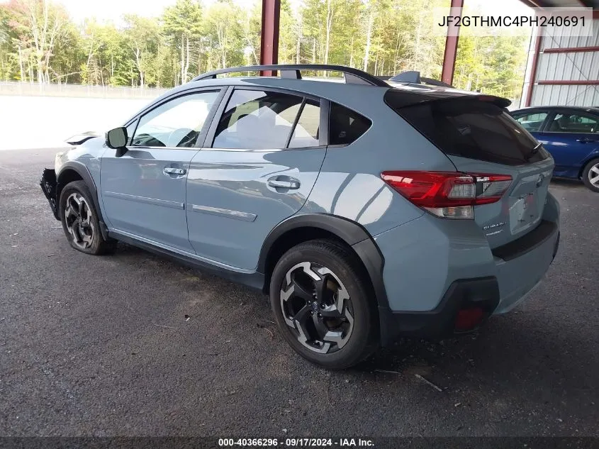 2023 Subaru Crosstrek Limited VIN: JF2GTHMC4PH240691 Lot: 40366296