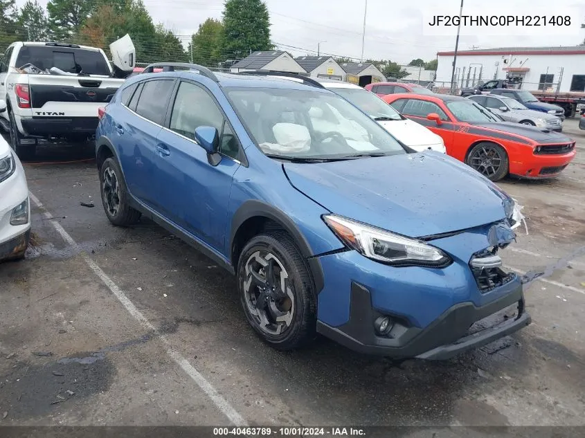 2023 Subaru Crosstrek Limited VIN: JF2GTHNC0PH221408 Lot: 40463789