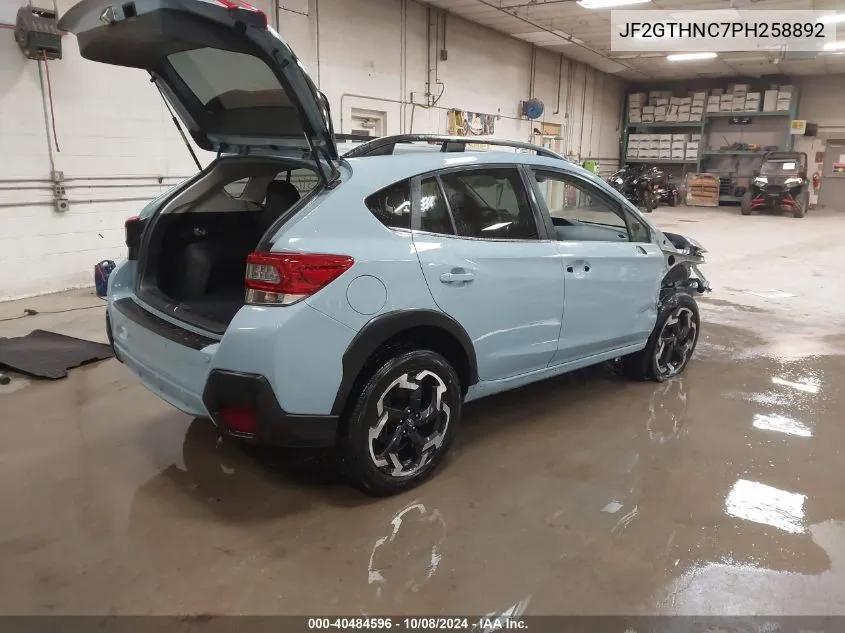 2023 Subaru Crosstrek Limited VIN: JF2GTHNC7PH258892 Lot: 40484596