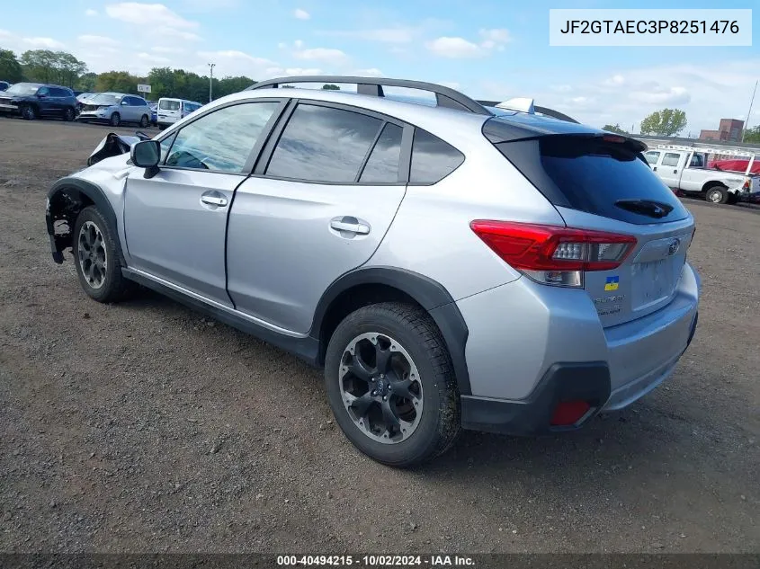 2023 Subaru Crosstrek Premium VIN: JF2GTAEC3P8251476 Lot: 40494215