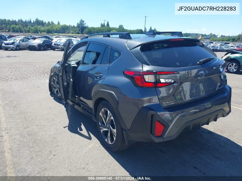 2024 Subaru Crosstrek Premium VIN: JF2GUADC7RH228283 Lot: 39985140