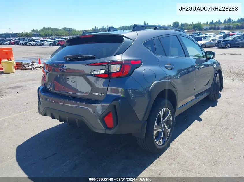 2024 Subaru Crosstrek Premium VIN: JF2GUADC7RH228283 Lot: 39985140