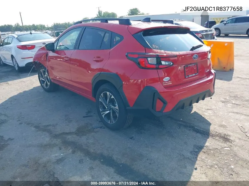 2024 Subaru Crosstrek Premium VIN: JF2GUADC1R8377658 Lot: 39993676