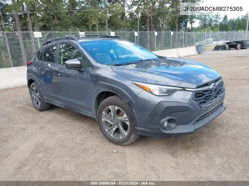 2024 Subaru Crosstrek Premium VIN: JF2GUADC6R8275305 Lot: 39998264